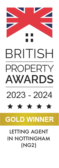 British Property Award Gold Winner 2023 - 2024 for Letting Agents in Nottingham