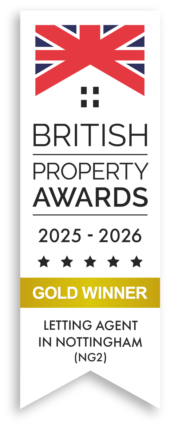 British Property Award Gold Winner 2025 - 2026 for Letting Agents in Nottingham